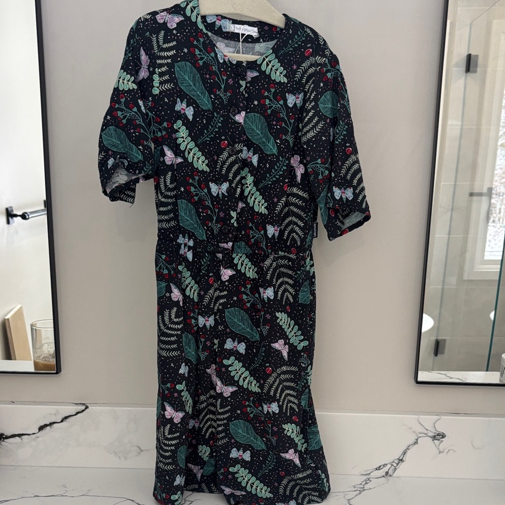 Butterfly nature Floral Print girls romper